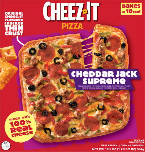 Cheez-It® Cheddar Jack Supreme Frozen Pizza Perspective: front