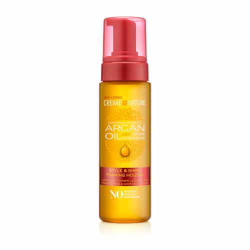 Creme of Nature Argan Oil Style & Shine Foaming Mousse Perspective: front