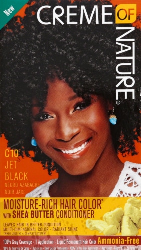 Creme of Nature® C10 Jet Black Hair Color Perspective: front