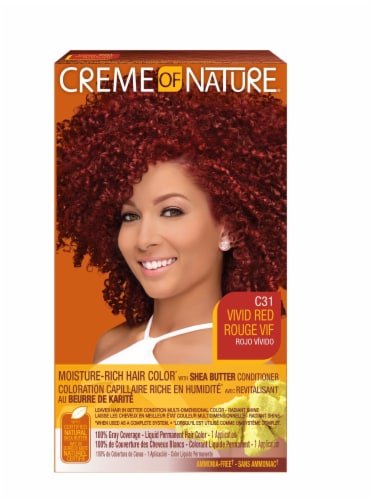 Creme of Nature C31 Vivid Red Hair Color Perspective: front