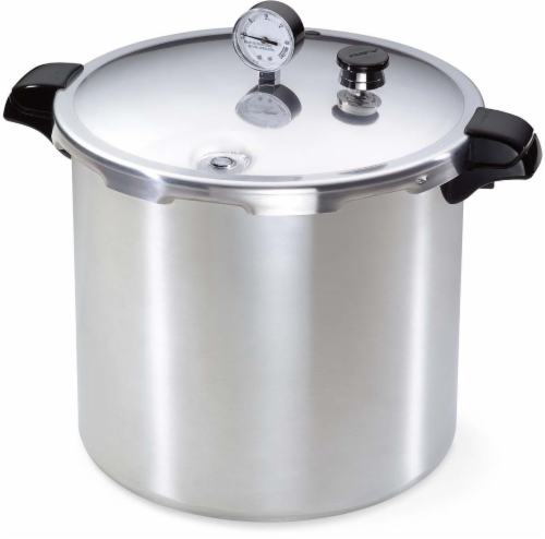 Presto Aluminum Pressure Canner - Silver Perspective: front