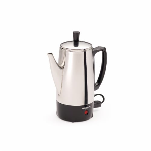 Presto 6-Cup Stainless Steel Coffee Maker 02822 Perspective: front