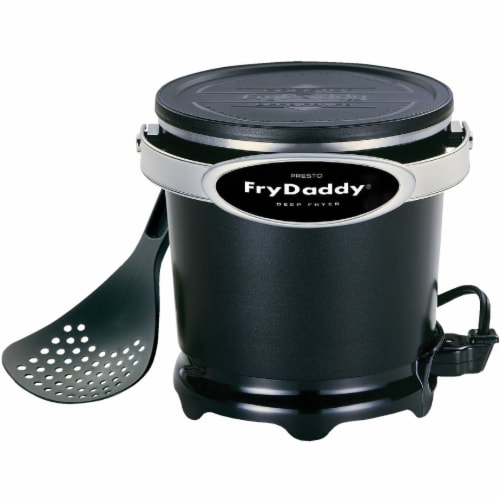 Presto FryDaddy® Black Aluminum Deep Fryer Perspective: front
