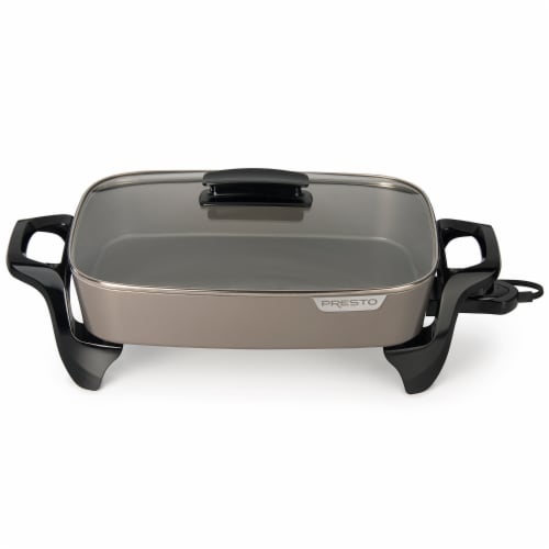 Presto Covered Electric Skillet - Black Perspective: front