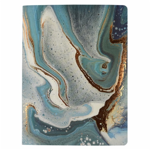 Top Flight Bluesy Marble Journal Perspective: front