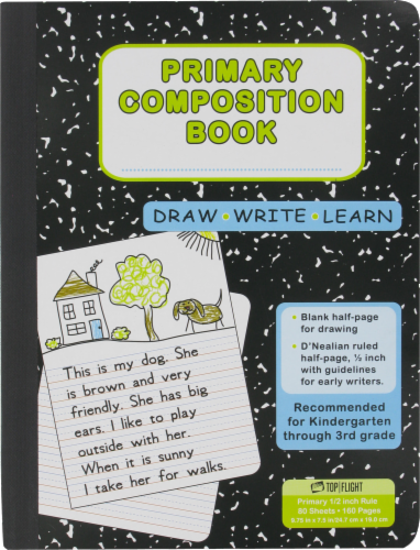 Top Flight Primary Composition Book Perspective: front
