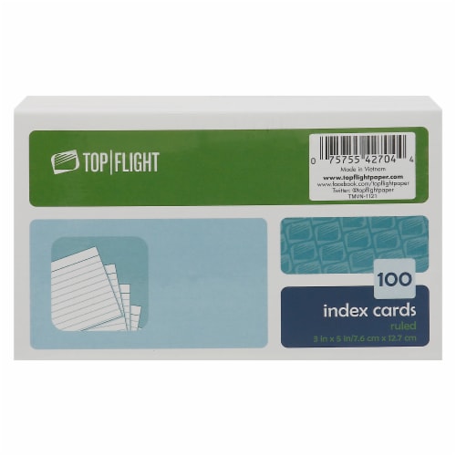 Oxford® Ruled Index Cards - White Perspective: front
