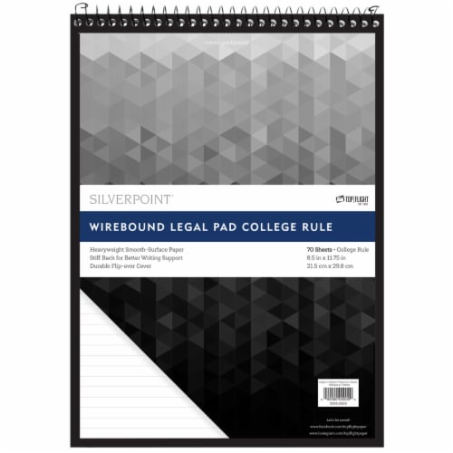 Top Flight SilverPoint® College Rule Legal Pad Perspective: front