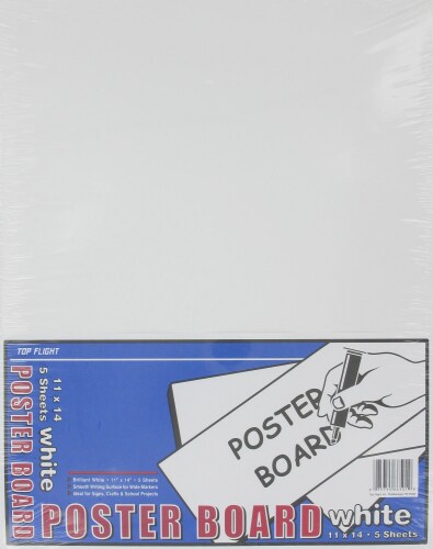 Top Flight White 11x14" Posterboard Perspective: front