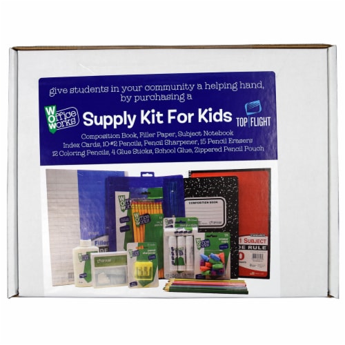 Top Flight Kroger Back to School Supply Kit for Kids Donation Box