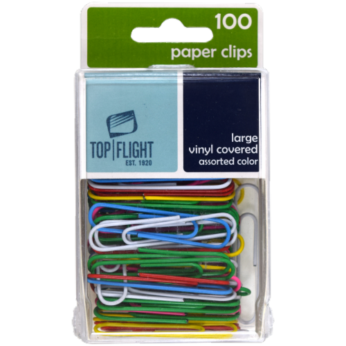 Top Flight Lg Asst Vinyl Paper Clips Perspective: front