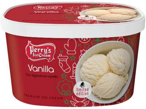 Perry's Ice Cream® Vanilla Ice Cream Tub Perspective: front