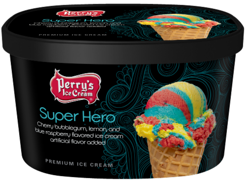 Perry's Ice Cream® Super Hero Ice Cream Tub Perspective: front