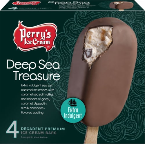 Perry's Ice Cream® Extra Indulgent Deep Sea Treasure Bars Perspective: front