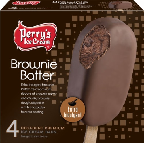 Perry's Ice Cream® Extra Indulgent Brownie Batter Bars Perspective: front