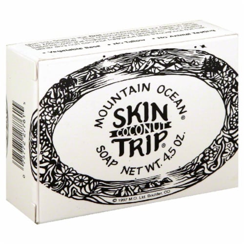 Mountain Ocean Skin Trip Coconut Soap Bar Perspective: front
