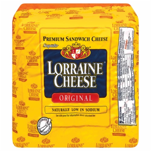 Lorraine Cheese Original Premium Sandwich Cheese Fresh Sliced Deli Cheese Perspective: front