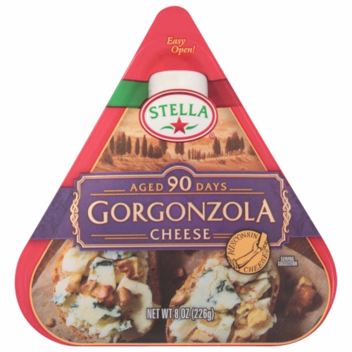 Stella Gorgonzola Cheese Wedge Perspective: front