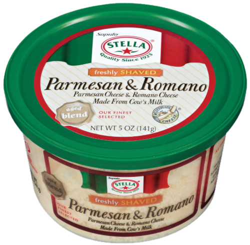Stella Shaved Parmesan & Romano Cheese Perspective: front