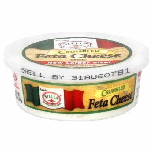 Stella Crumbled Feta Cheese Perspective: front