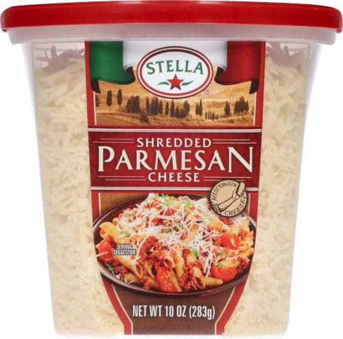 Stella® Shredded Parmesan Cheese Cup Perspective: front