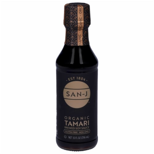 San-J Naturally Brewed Premium Soy Sauce Tamari, 10 fl oz - Gerbes