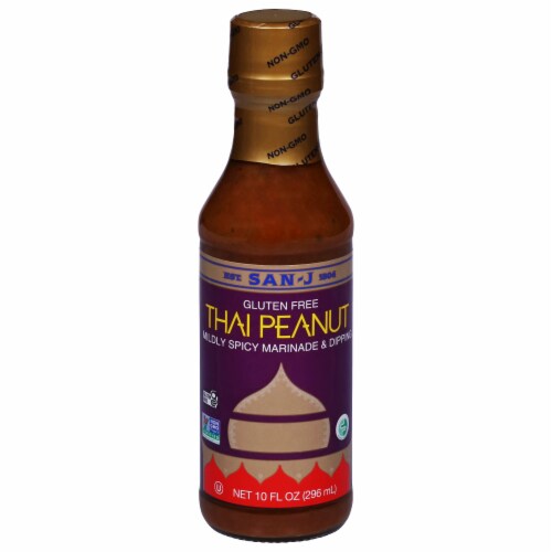 San-J Gluten Free Thai Peanut Marinade & Dipping Sauce Perspective: front