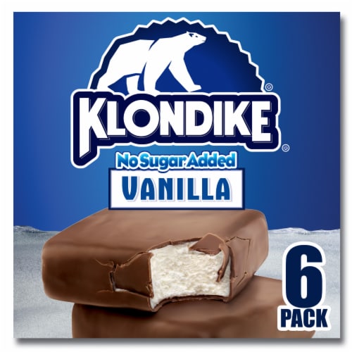 Klondike No Sugar No Artificial Growth Hormones & Certified Kosher Added Vanilla Ice Cream Bars Perspective: front