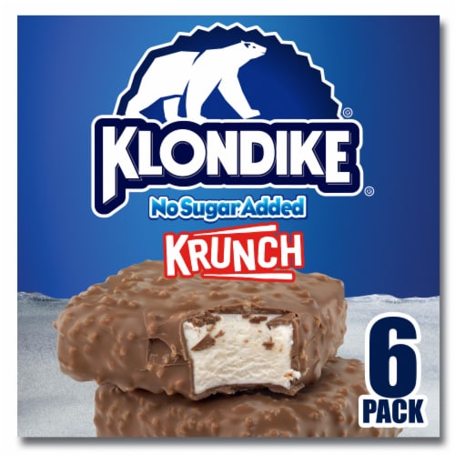 Klondike No Sugar Added Krunch Ice Cream Bars Perspective: front