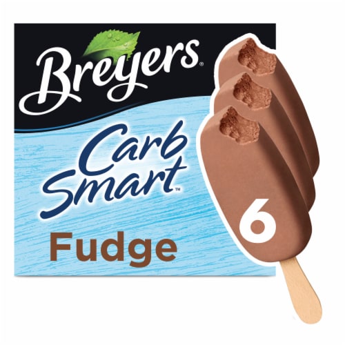 Breyers CarbSmart Fudge Frozen Dessert Bars Perspective: front