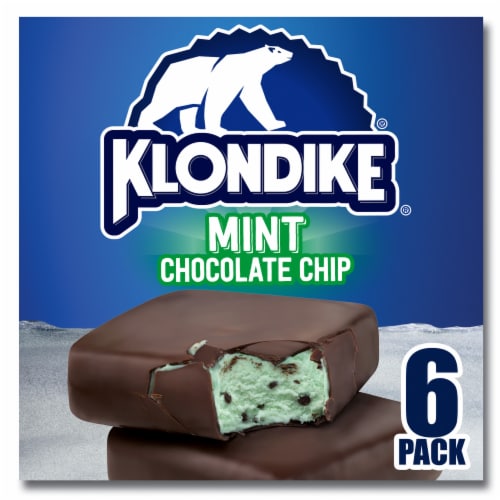 Klondike Mint Chocolate Chip Frozen Dairy Dessert Bars Perspective: front