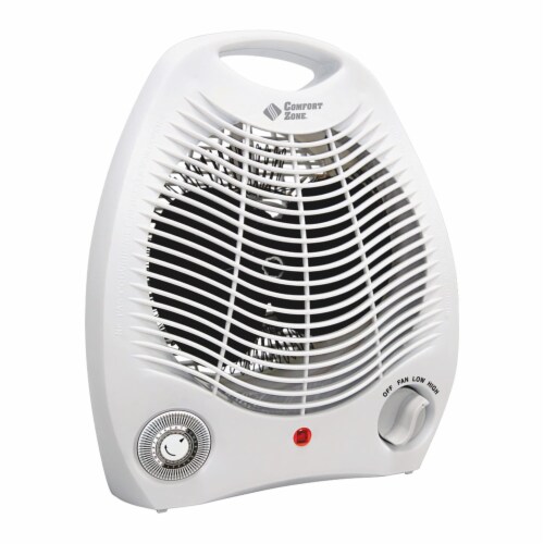 Comfort Zone Compact Portable Electric Space Heater Personal Fan Unit White 1 Piece Kroger