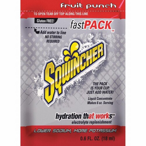 Sqwincher Sports Drink Mix,Fruit Punch,PK50  159015305 Perspective: front