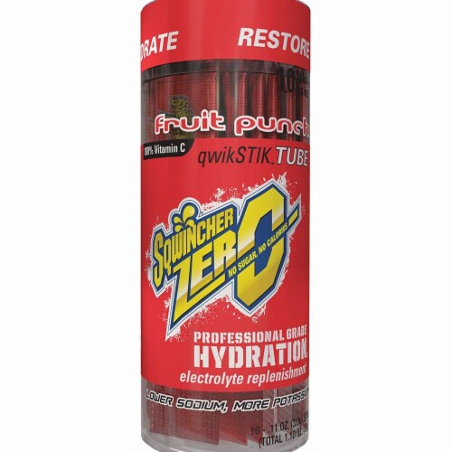 Sqwincher Drink Mix,Sugar Free,Fruit Punch,PK10  159060115 Perspective: front