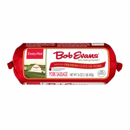 Bob Evans Zesty Hot Pork Sausage Roll Perspective: front