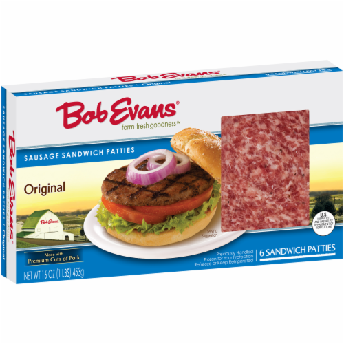 Bob Evans Original Sausage Sandwich Patties Perspective: front