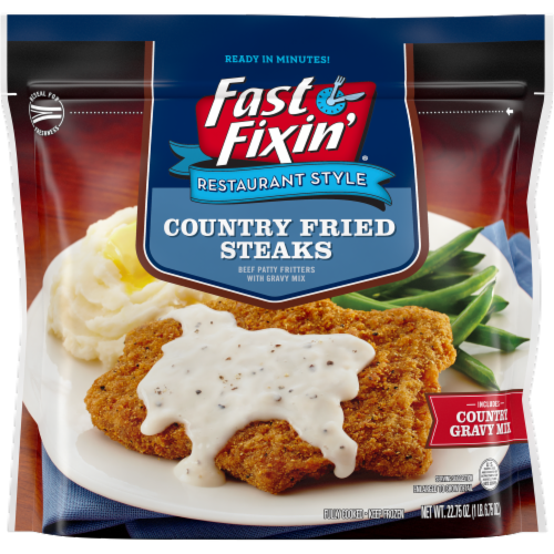 Fast Fixin' Restaurant Style Country Fried Steaks with Country Gravy Mix Perspective: front