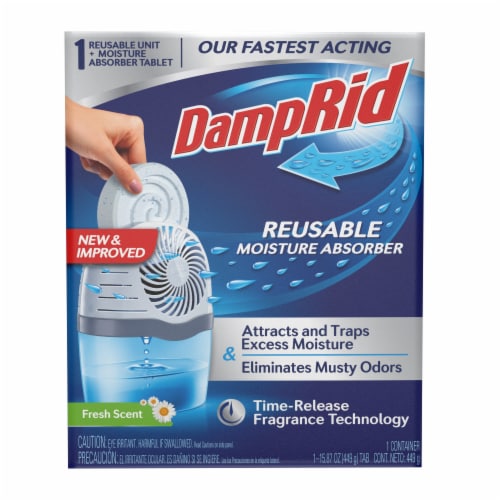 DampRid Moisture Absorber Drop In Container Fresh Scent Perspective: front