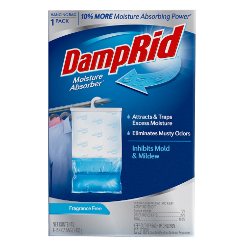 DampRid® Fragrance Free Hanging Bag Moisture Absorber Perspective: front