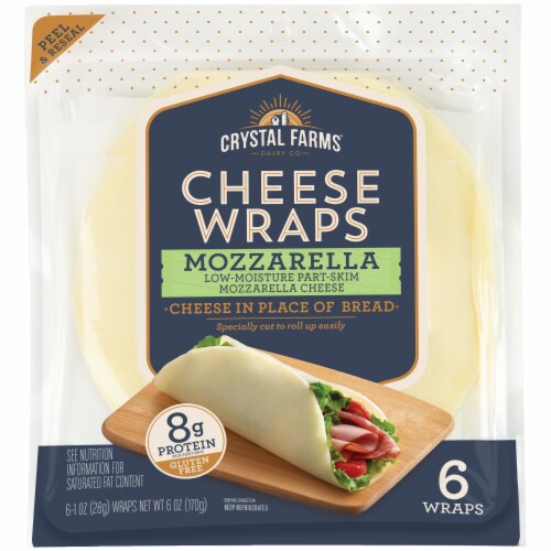 Crystal Farms Dairy CO. Mozzarella Cheese Wraps Perspective: front