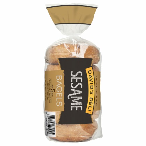 David's Deli Sesame Bagels, 5 Count Perspective: front