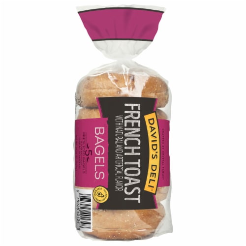 David's Deli French Toast Style Bagels, 5 Count Perspective: front