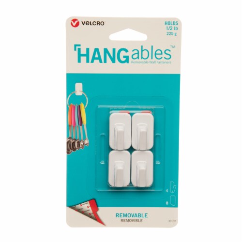 VELCRO® Brand HANGables Micro Hooks - White Perspective: front