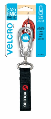 VELCRO® Brand Easy Hang Extra Small Heavy Duty Storage Strap - Black Perspective: front