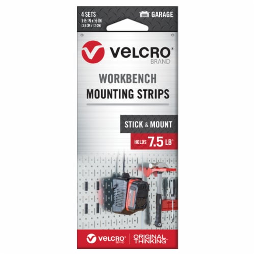 VELCRO® Brand Workbench Mounting Strips - Black Perspective: front