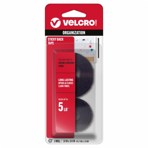 Velcro® Sticky Back General Purpose Stick On Roll - Black Perspective: front