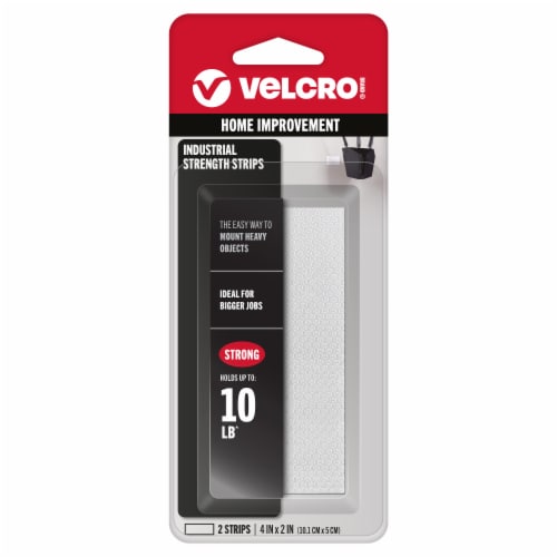 VELCRO® Brand Industrial Strength Heavy Duty Stick On Strips Perspective: front