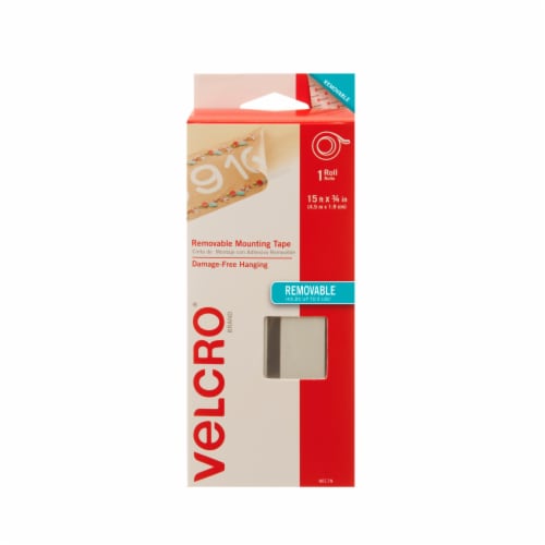 VELCRO® Brand Removable Mounting Tape Roll - White Perspective: front