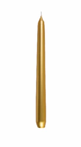 Candle-lite Metallic Taper Candle - Gold Perspective: front
