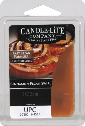 Candle-lite Cinnamon Peacon Swirl Candle Cubes Perspective: front